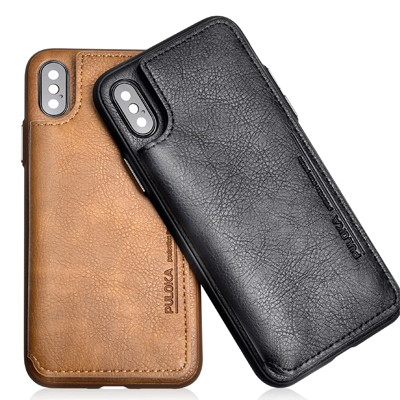 

PULOKA Leather Card Slot Wallet Phone Cover Case Accessories Supplier for Iphone