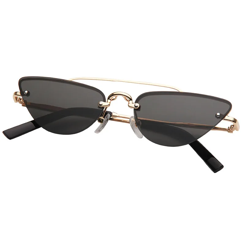 

Wholesale Fashion Brand Design Retro Sun Glasses High Quality Metal Cat Eye Sunglasses for Men Women