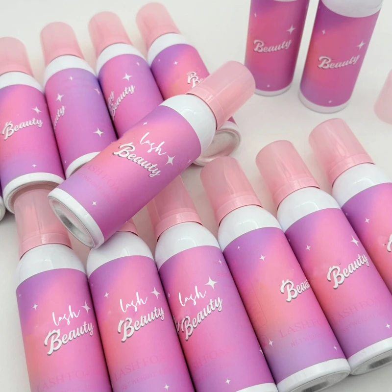 Eyelash Shampoo Private Label 60ml Whipped Cream Lash Extension Cleanser White/Pink Whipped Lash Shampoo
