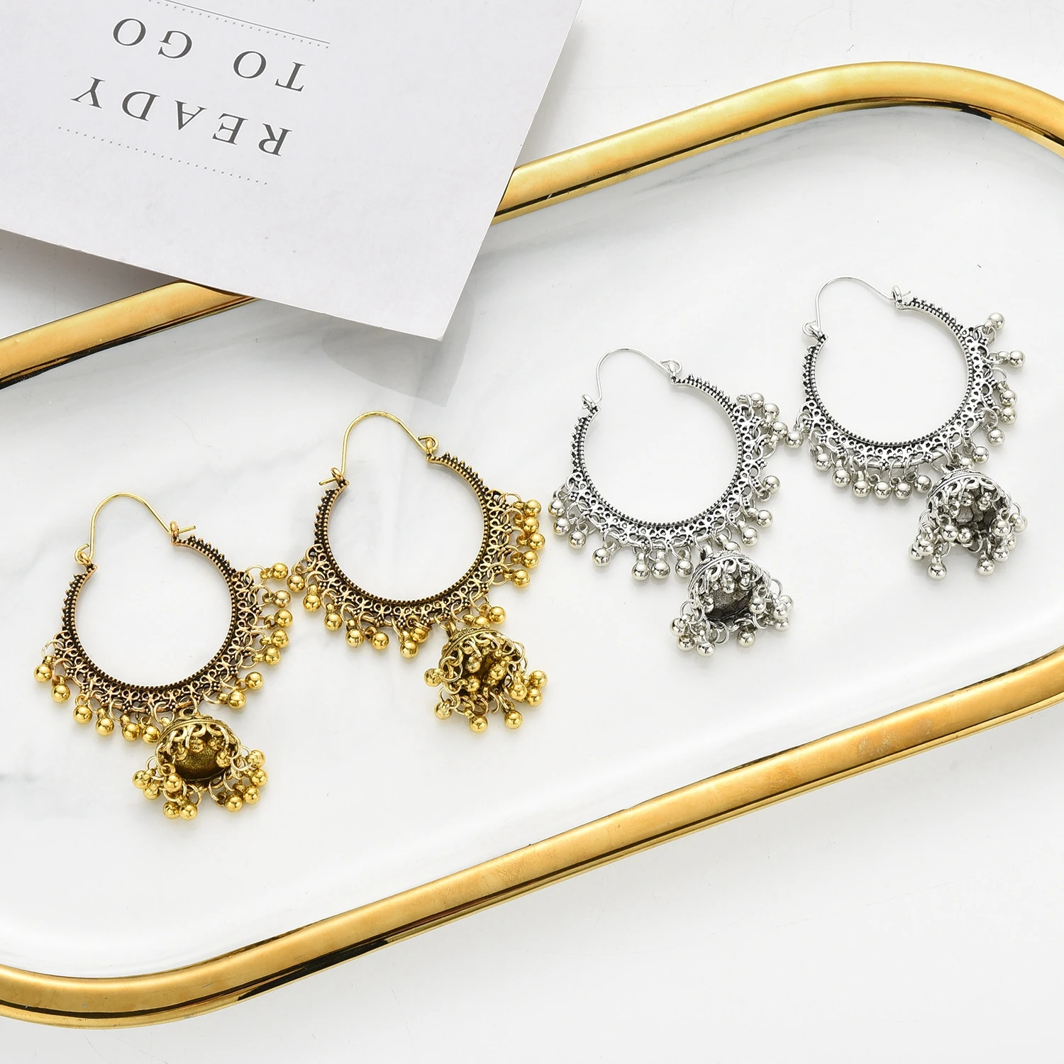 

Exotic style, fashionable personality cross-border bell earrings