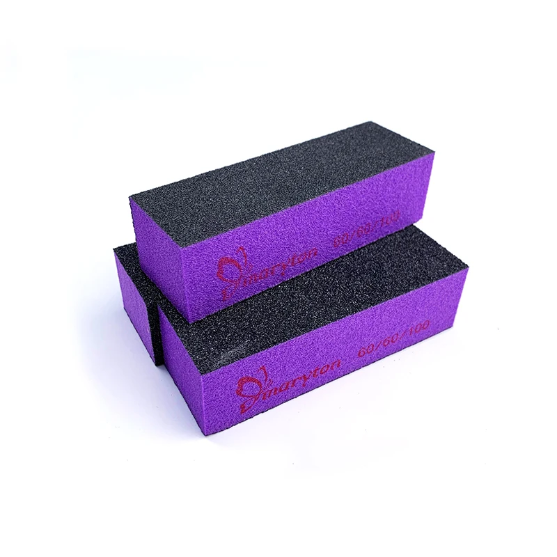 

500Pcs/Cases Hot Selling Polishing Tools Sponge Mini 3 Way Nail Buffer Block, Purple,orange,or customized