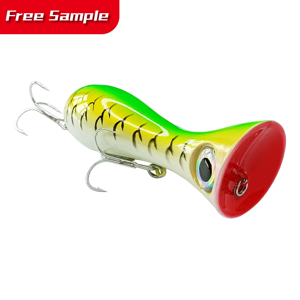 

Newbility 10cm 3D lifelike eyes hard ABS topwater large popper fishing lure, 7 colors