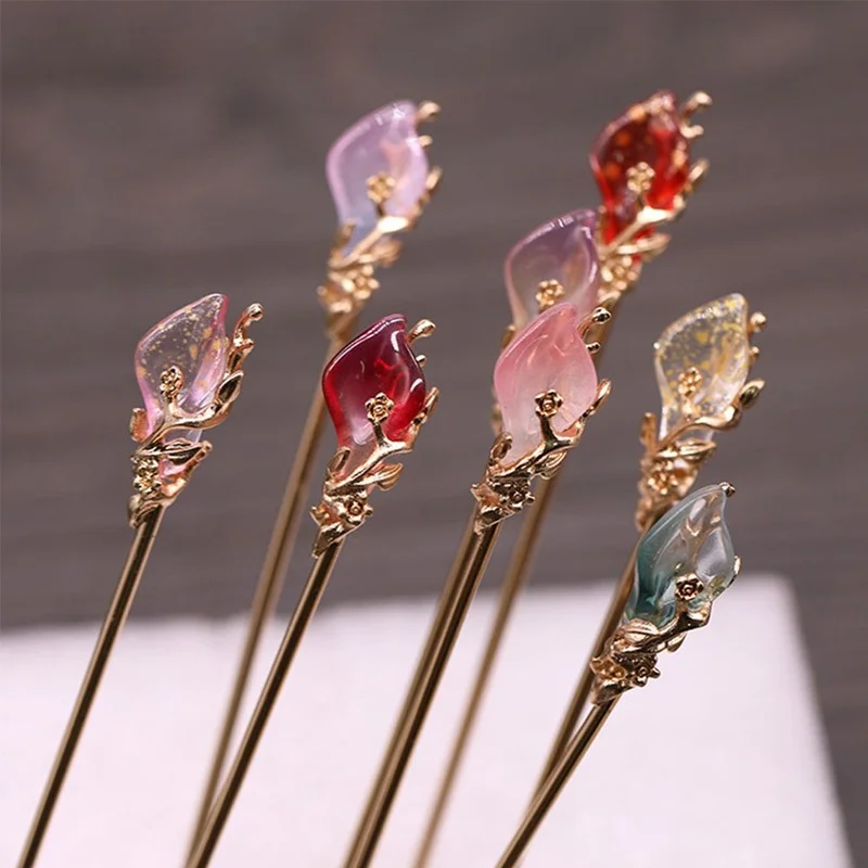 

Lateefah OEM Colorful Chinese women hair stick accessories Hanfu Hairpins