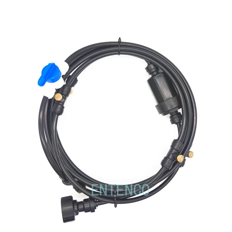 

Summer Cooling Fog Machine Garden Spray Portable Mist fan ring water mist fog sprayer cooling system, Black