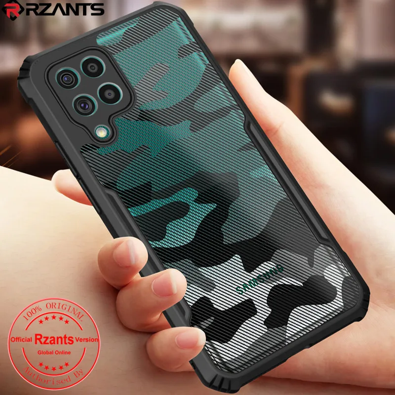 

Rzants For Samsung Galaxy F62 M62 Case Hard [Camouflage Beetle] Hybrid Shockproof Slim Crystal Clear Cover Double