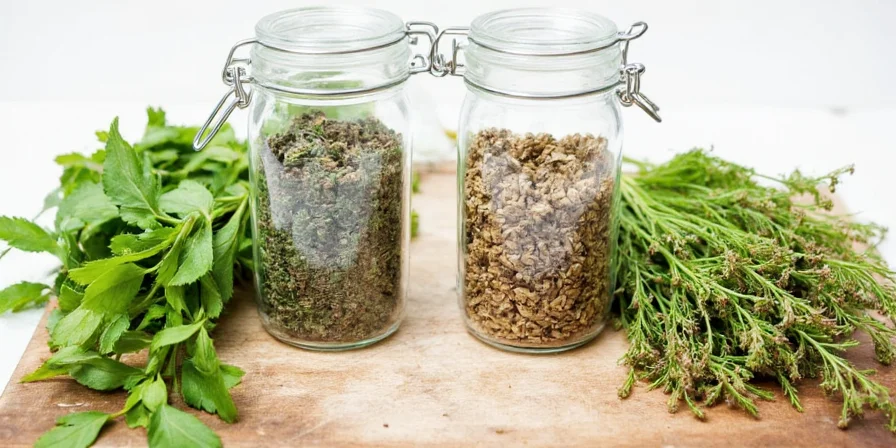 Comparison Table of Fresh vs. Dried Herbs