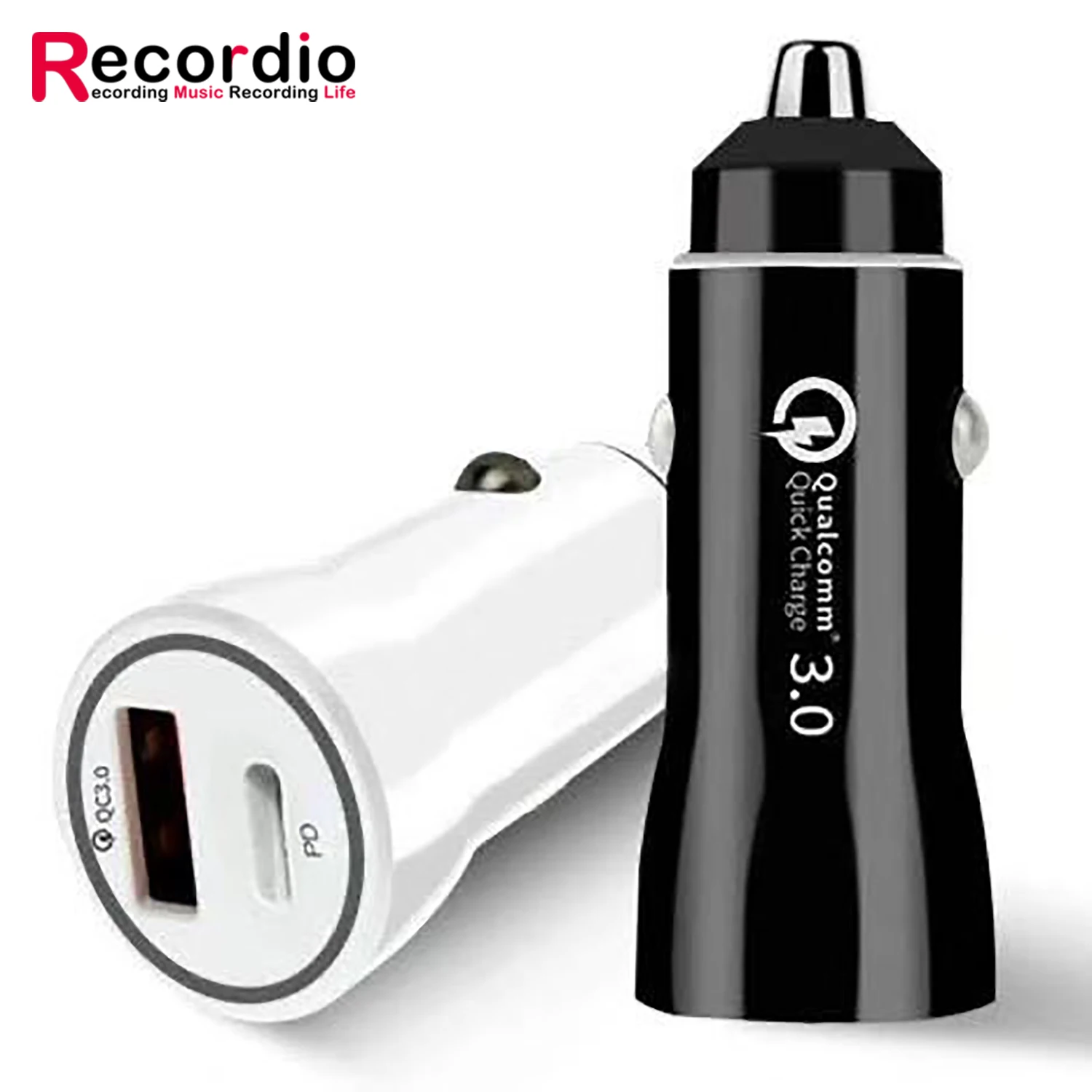 

GAZ-QC04 2022 Dual Ports Car Charger 18W Fast Type C/USB-C PD USB A QC3.0 36W Car Charger Adapter for iPhone