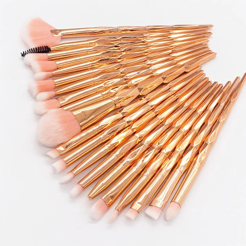 

20pcs Makeup Kit Professional Eye Brushes Blending Eyehshadow Eyeliner Eyebrow Multicolored Cosmetic Brushes
