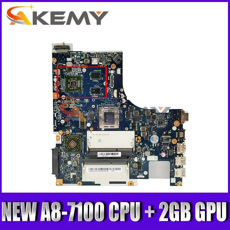 

New NM-A291 Motherboard For Z50-75 G50-75M G50-75 G50-75M Laptop mainboard ACLU7/ACLU8 (A8-7100 CPU + 2GB GPU)