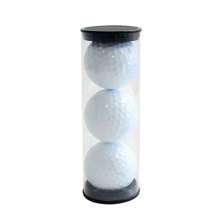 

Packed 3PCS 2 Piece Surlyn Tournament Golf Balls Blank Golf Ball with Package PVC Tube, White