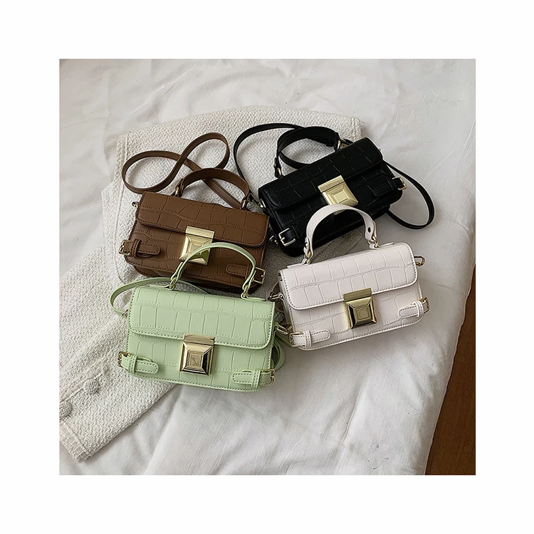 

Vintage Classic Lock Tote Purses For Ladies Crossbody Bags Crocodile Pattern Handbags Women Shoulder Bags Female Top-handle Bags