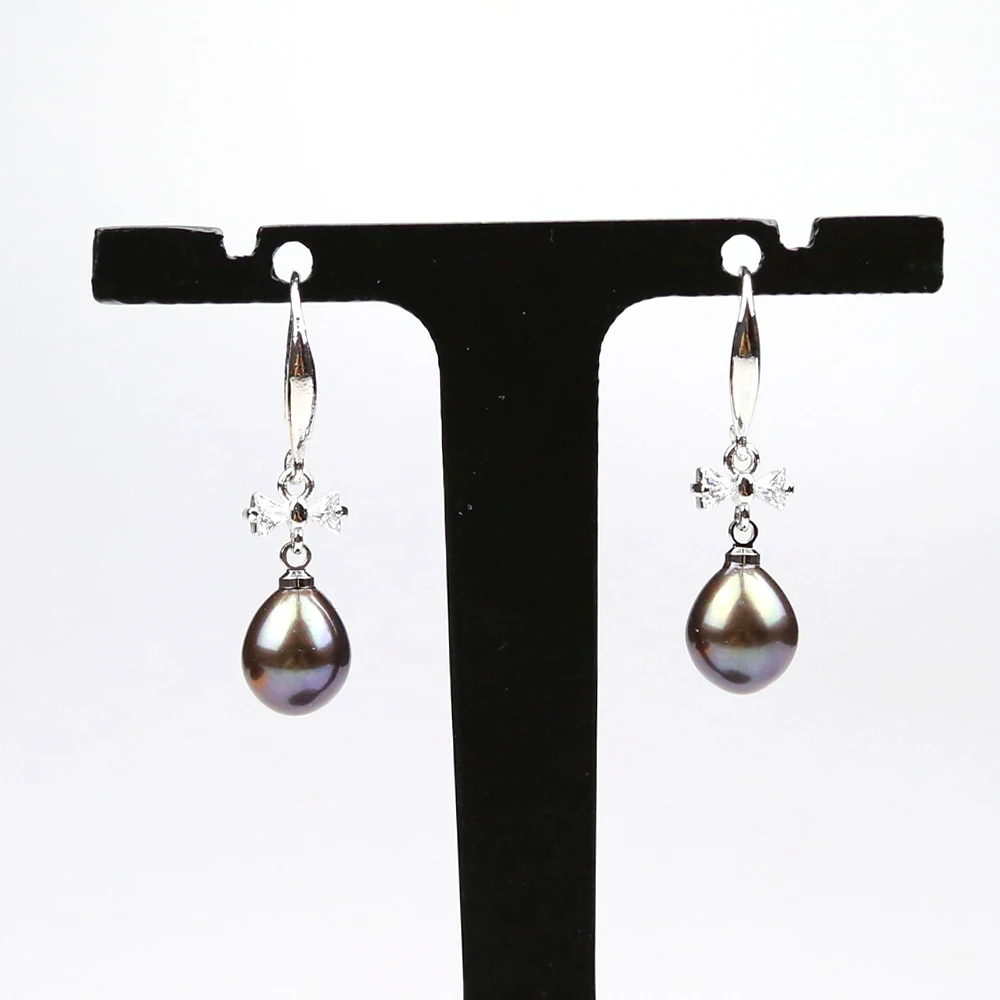 

High Quality Earring sterling 925 Butterfly Long Drop Pearl Earrings for Women, Colors