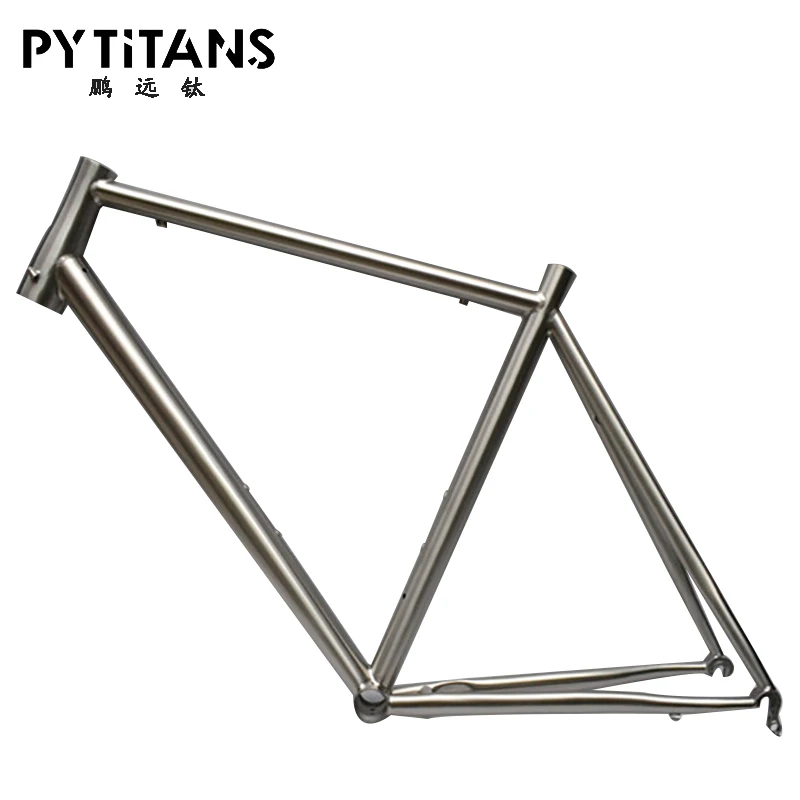 

Hot sell titanium road bicycle fashion style titanium alloy GR9 titanium road bike frame and fork 700C, Metal