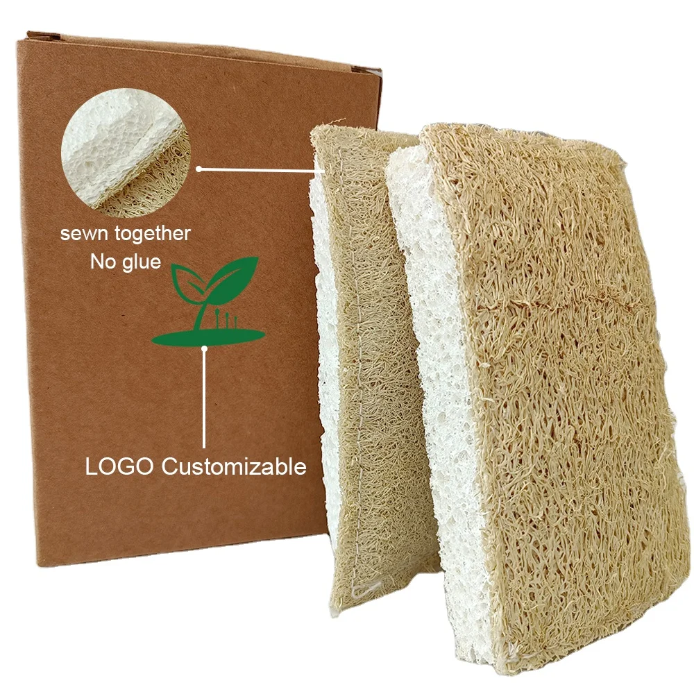 

Wholesale Cellulose Sponge natural compostable eco loofah 100% biodegradable dish sponge