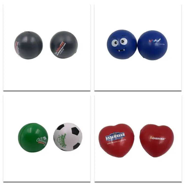 Custom Squishy Stress Ball Logo Squeeze Heart Football Shape Anti
