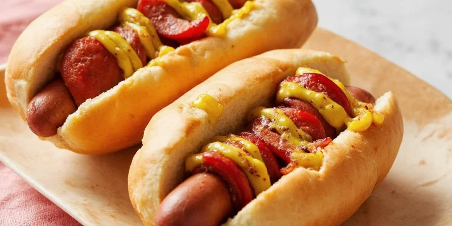 Hot dog grilling scene