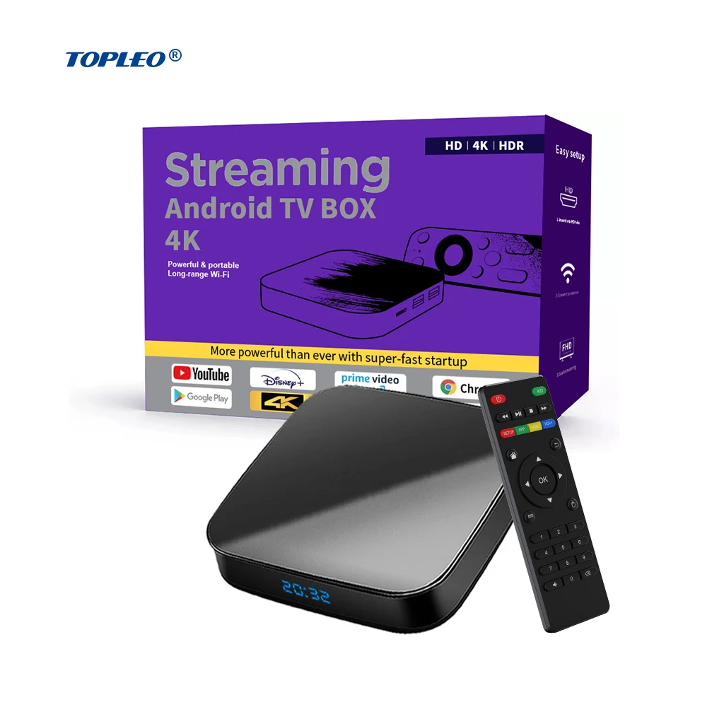 

Topleo 1gb 8gb smart tv box 4k Amlogic S905w Android 9.0 2gb 16gb Media Player Android amlogic Tv Box