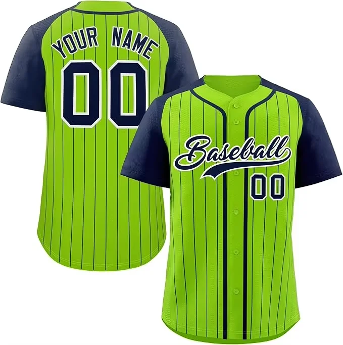 Wholesale Custom Sublimation Team Jerseys 100% Polyester Breathable Stripes Baseball Jerseys