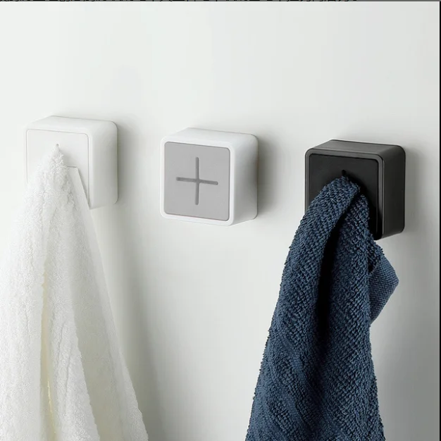 

Wall Hooks for Kitchen Bathroom Trackless Self Adhesive Wall Hanger Mounted Napkin Rack Towel hook, Customized color