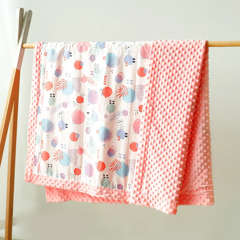 Wholesale Printed Bamboo Cotton Minky Dot Baby Receiving Blanket Buy