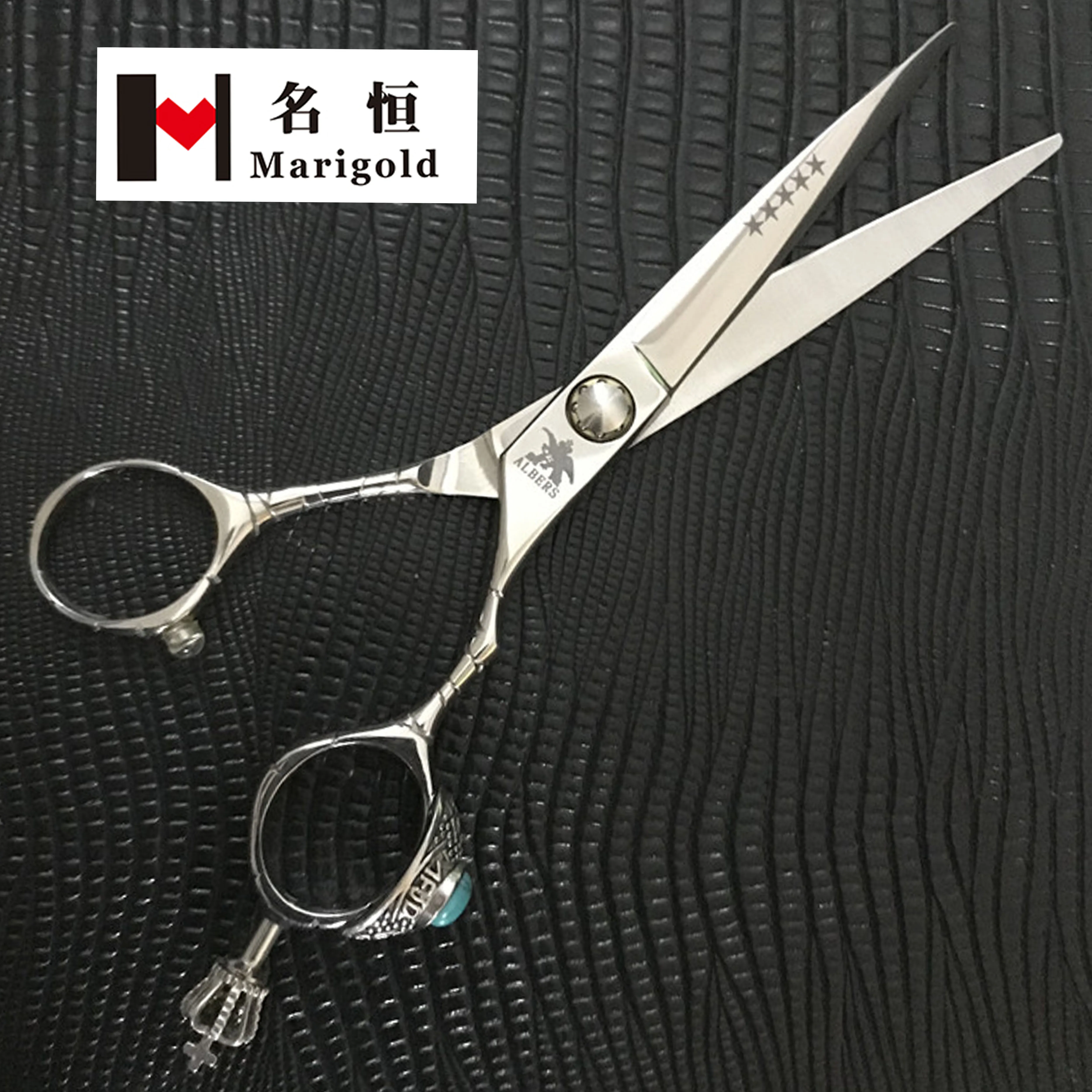 

Marigold 6 inch Japanese VG10 steel Professional Hair Scissors for Barber Shop, Silver