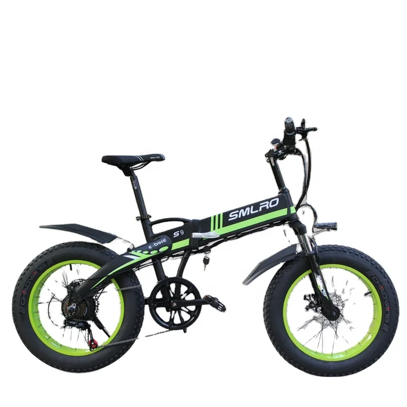 China cheap adult aluminum alloy foldable electric fat bike 20" 350w/500w 10AH 48v fat tires electric bicycle