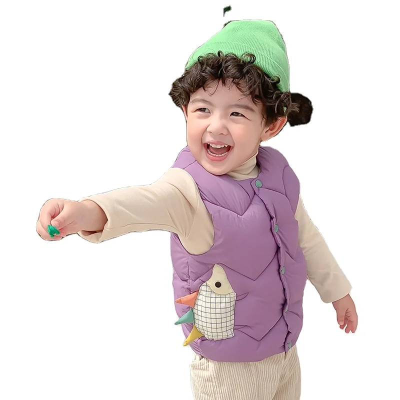 

Autumn and Winter New Boys and Girls Baby Children's Duvet Vest Wholesale Cross-border Cotton Vest Warm Vest