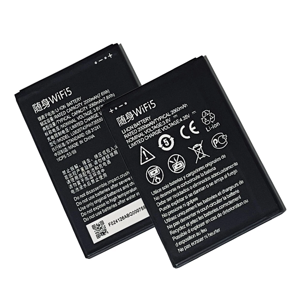 

High Quality 2060mAh Li3820T43P4h735550 Battery ZTE MF932 WiFi5 4G LTE WIFI Router Hotspot Modem Real Capacity Digital Batteries