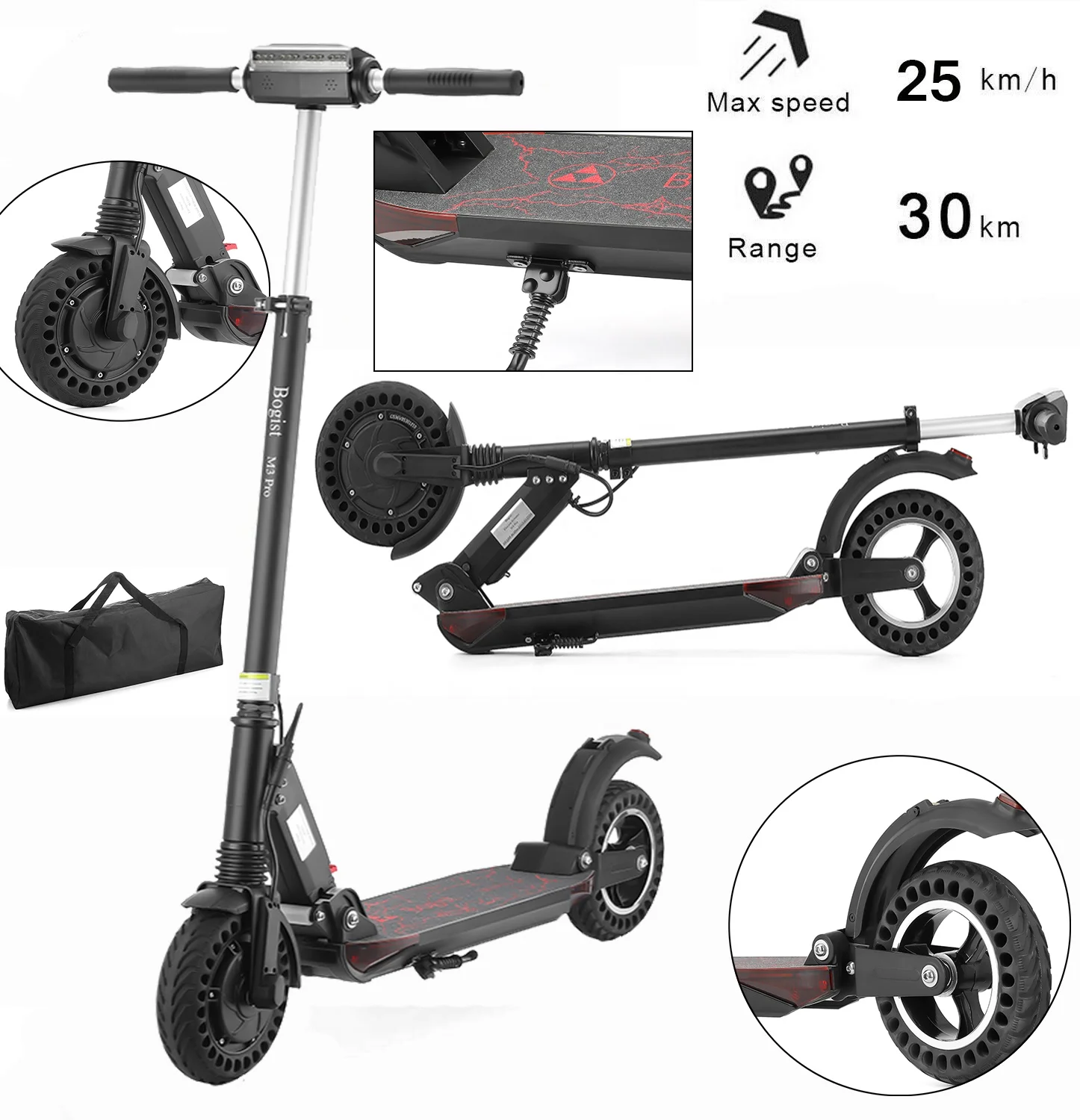 

EU stock patinetas electricas M3pro E-scooter Folding 30km - 350W Motor LCD 8inch lithium battery Electric Scooter waterproof