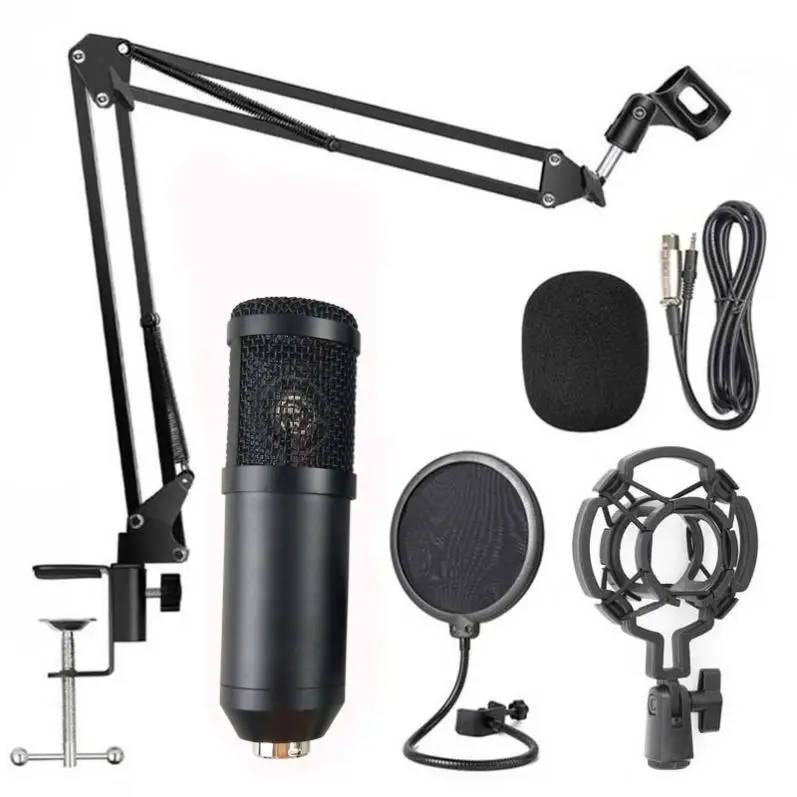 

BM800 capacitor microphone live karaoke laptop handheld microphone with phone stand, Customized color