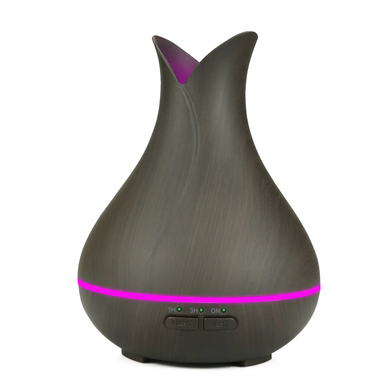 Amazon Hot Sales Ultrasonic Wood Grain 150ml Oil Aroma Humidifier Diffuser Nightlights for Home
