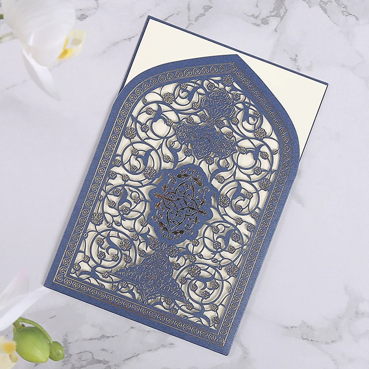 
Muslim marriage / engagement paper luxury india wedding invitation card 
