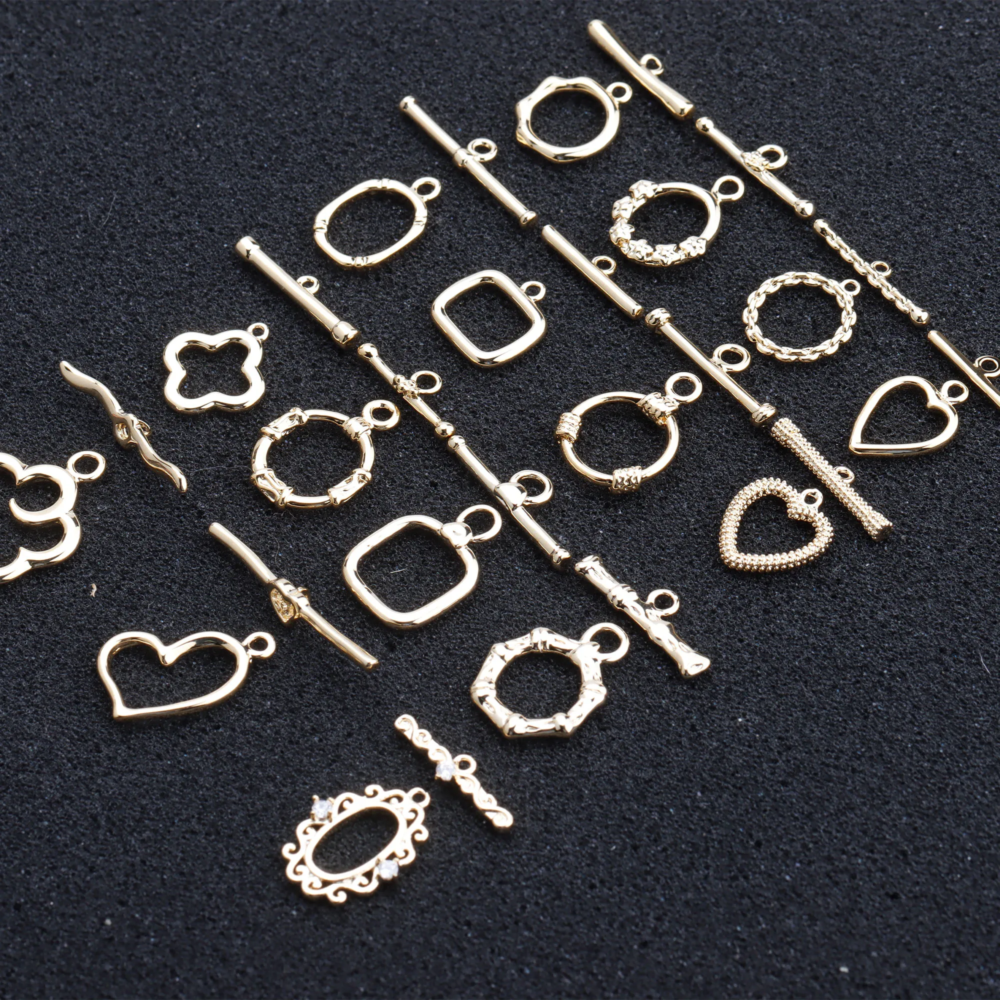 

Wholesale 18K Gold Plated Chain Connectors Diy Necklace Bracelet Jewelry Making Accessories M865 10 pcs/lot