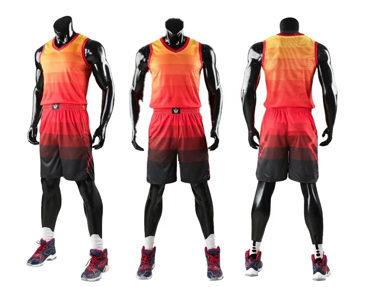 

jersey custom Personalized custom gradient sportswear custom printed men's game training basketball uniform, 4 color