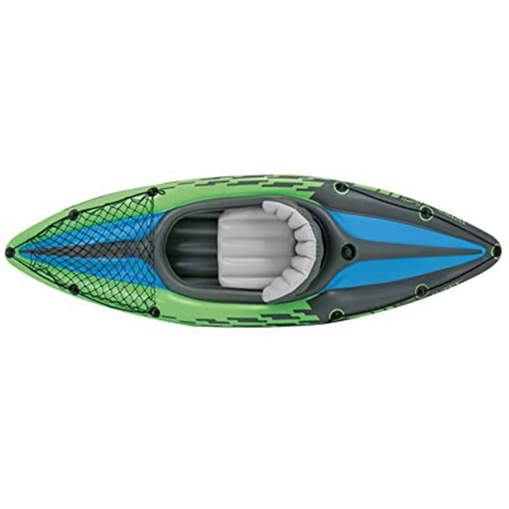 

FunFishing Hot Selling Wholesale Inflatable Thickened Canoe Fishing Rafting Kayak, Green/customized