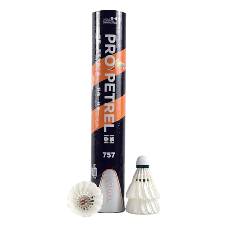 

Top Seller European Markets Popular 3 in 1 Badminton Shuttlecock Pro Petrel 757, Nature white