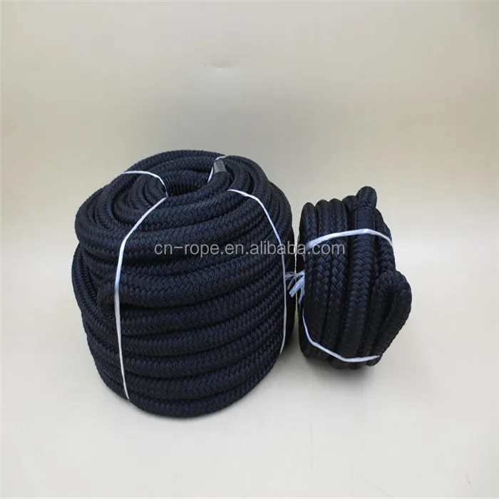 lead rope big diameter best selling navy color double braided nylon dock lines have no MOQ diameter from 20-50mm for boat ship