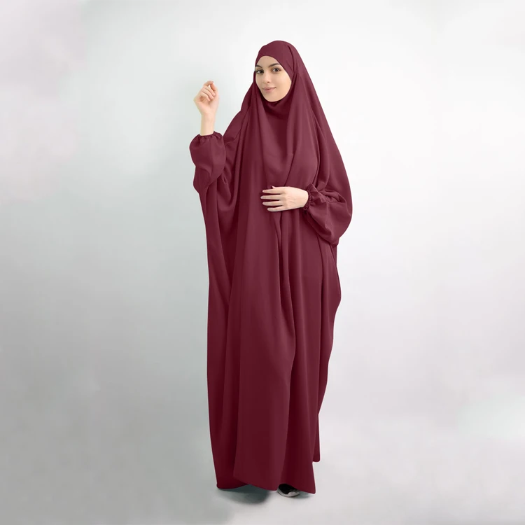 

0794 MuslimQLO large Size Wholesale Middle East Dubai Turkish Robe Dress muslim khimar women one piece jilbab, 8 color