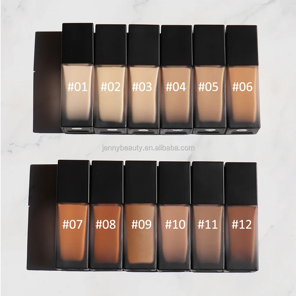 

Custom Logo Square Packaging Makeup Organic Private Label Facial Liquid Foundation