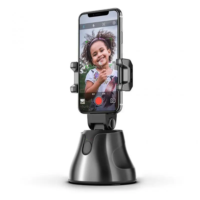 

360 Object Tracking Holder Face Tracking Robert Cameraman Intelligent Camera Stand Gimbal Live Video Record LIVE STREAMING KIT, Black