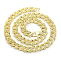 

Ice Out Yellow Diamond Micro Pave Hip Hop Miami Cuban Link Chain Necklace