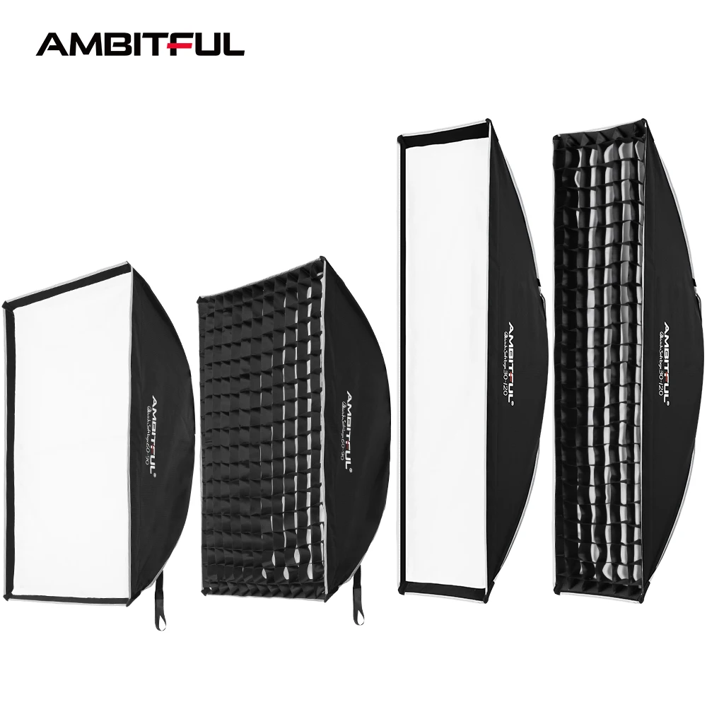 

AMBITFUL 60x90cm 30x120cm Quickly Release studio Square Softbox Portable outdoor soft box for Bowens Mount photography light