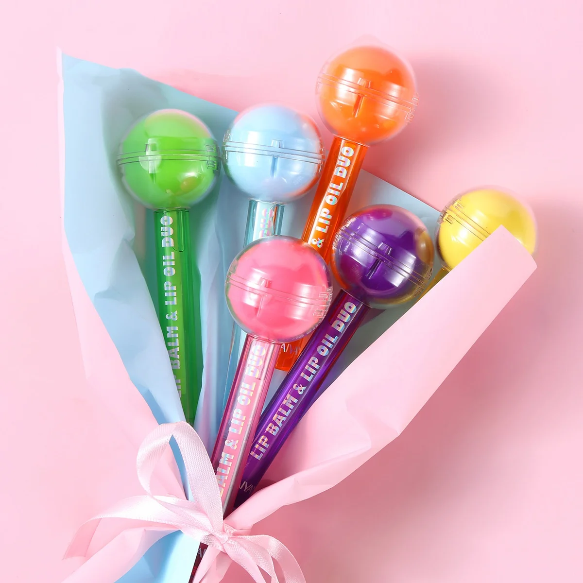

Tik Tok Hot selling Color changing lollipop Lip Balm Water Toot Anti Dry Lip Oil Tube Cute Lip Glaze Moisturizing Lipgloss, As picture shown
