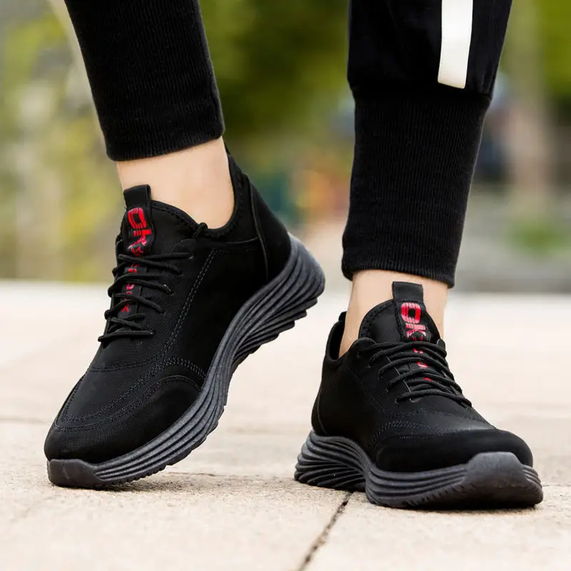 

Factory supply discount price soft Outdoor hiking running daily working shoes ladys shoes 2021 height increasing shoes, Black/grey