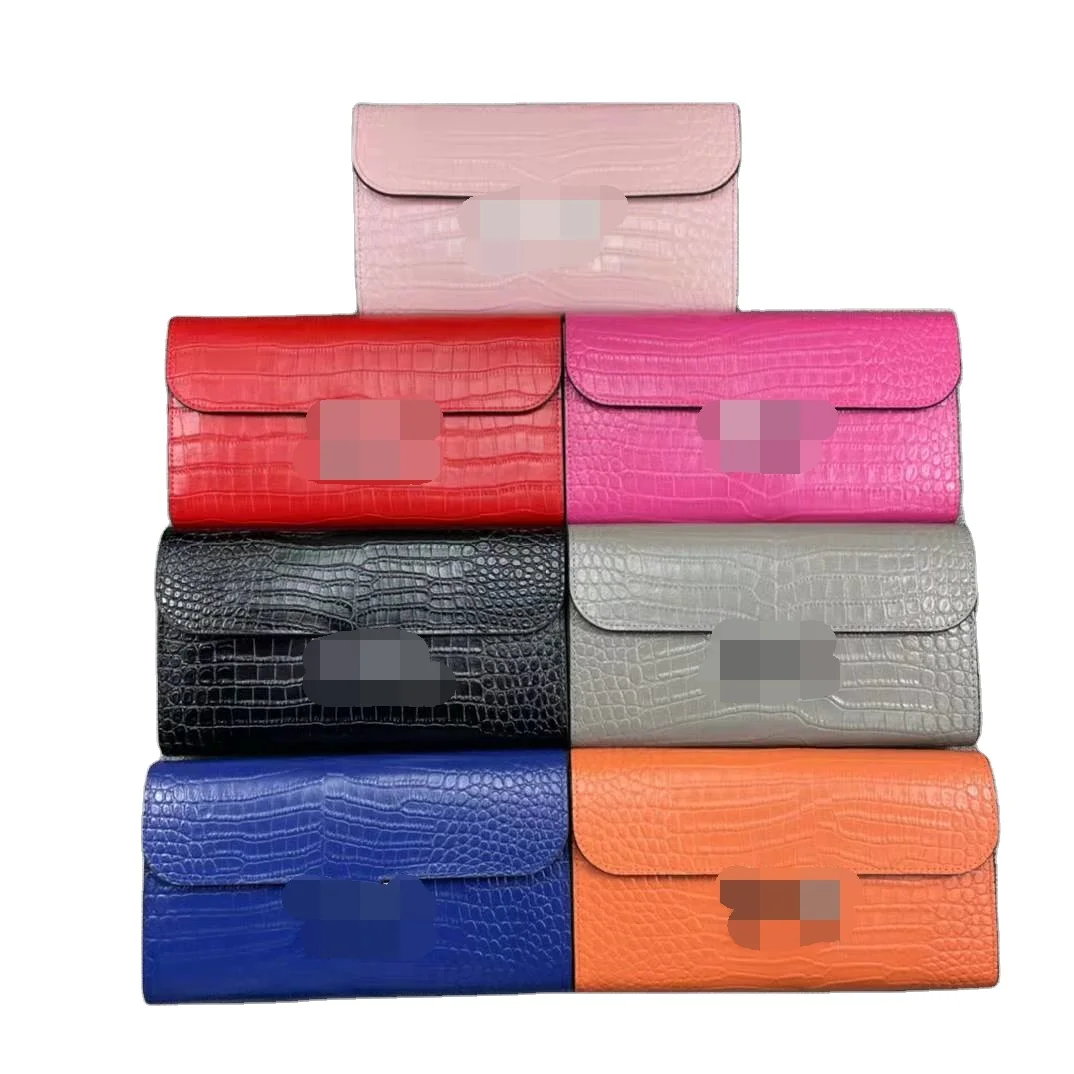 

H new women's alligator wallet versatile designer simple leather elegant luxury high-end leisure atmosphere lightweight solid