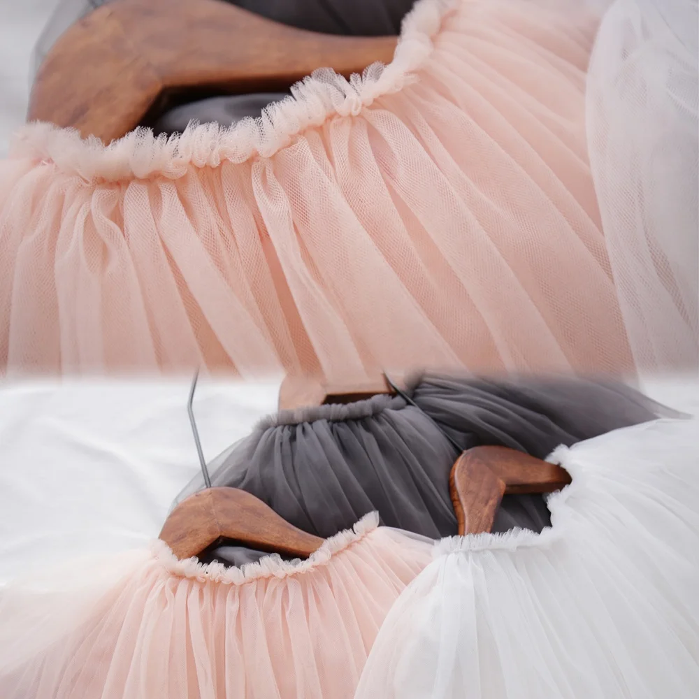 

High Quality Wholesale Toddler Plain Ballet Tutu Skirts Kids Girl Tulle Dress White Pink Black Tutu Skirt For Girls, Pink.gray.white.wine red.black