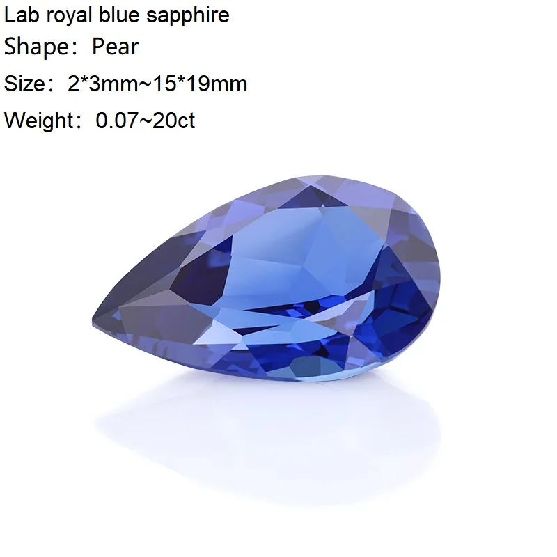 

starsgem fancy royal blue melee pear cut 2*3mm sapphire lab grown diamonds for hot sale