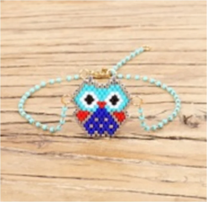 

MI-B190462A Moyamiya Hot Sell Miyuki Seed Bead Bracelet owl animal Bracelet Pulsera Miyuki, As picture or customized