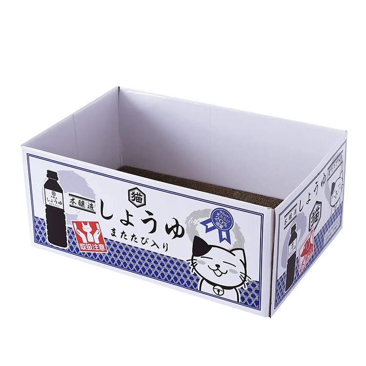 

Cute delicate corrugated cat scratch box, Picture