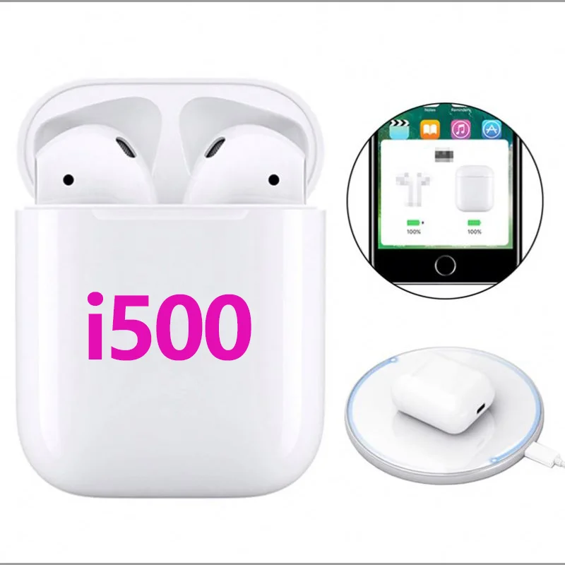 wireless earbuds i200 i500 TWS air pods earphone adopt Airoha 1536U Original 1:1 clone with Rename and Position for airpods 2